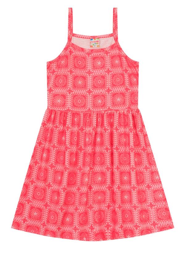 Brandili - Vestido Infantil Menina em Malha Vermelho