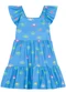 Brandili - Vestido Infantil Menina em Meia Malha Verde - variação: Azul