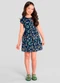 Brandili - Vestido Infantil Menina em Meia Malha Azul - variação: Azul