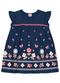 Brandili - Vestido Infantil Menina em Meia Malha Azul - variação: Azul