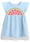 Brandili - Vestido Infantil Menina em Meia Malha Azul - variação: Azul