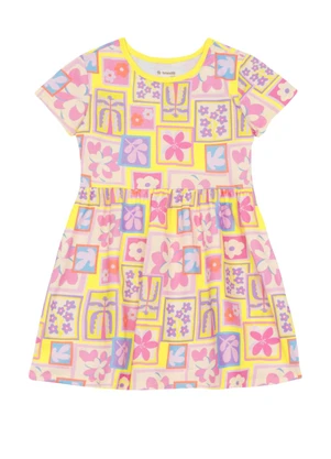 Brandili - Vestido Infantil Menina em Meia Malha Bege - BRANDILI