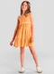 Brandili - Vestido Infantil Menina em Meia Malha Verde - variação: Laranja