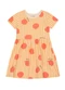 Brandili - Vestido Infantil Menina em Meia Malha Bege - variação: Laranja