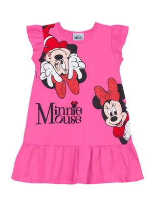 Brandili - Vestido Infantil Menina em Meia Malha Rosa - BRANDILI