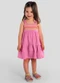 Brandili - Vestido Infantil Menina em Meia Malha Rosa - variação: Rosa