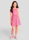Brandili - Vestido Infantil Menina em Meia Malha Azul - variação: Rosa