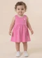 Brandili - Vestido Infantil Menina em Meia Malha Azul - variação: Rosa