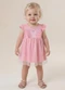 Brandili - Vestido Infantil Menina em Meia Malha Azul - variação: Rosa