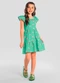 Brandili - Vestido Infantil Menina em Meia Malha Verde - variação: Verde