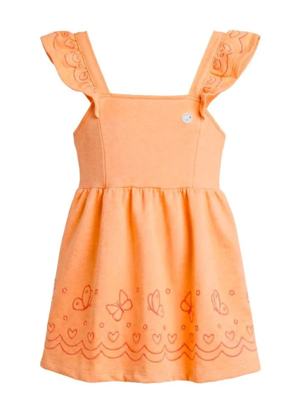 Mundi - Vestido Infantil Menina em Moletinho Rosa