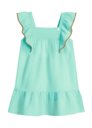 Mundi - Vestido Infantil Menina em Moletinho Verde - MUNDI