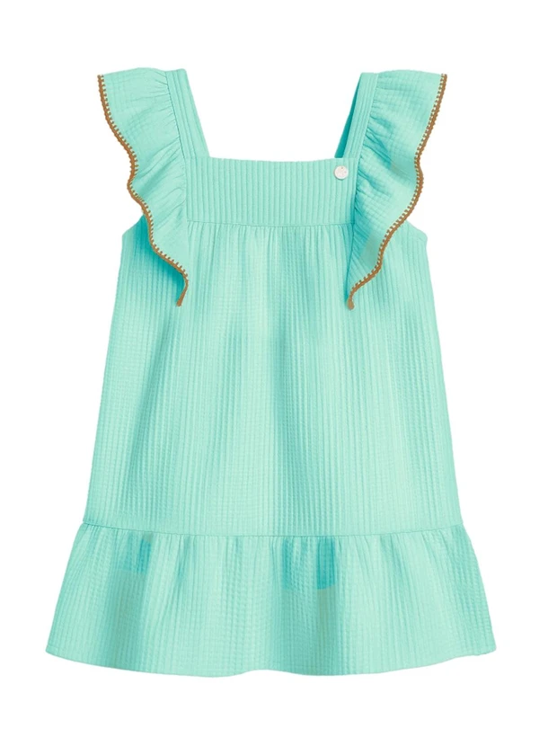 Mundi - Vestido Infantil Menina em Moletinho Verde