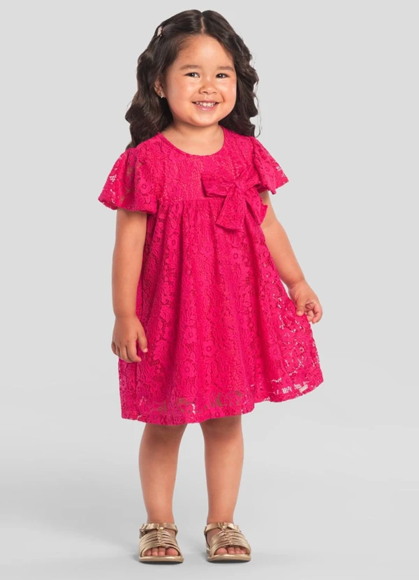 Vestido Infantil Com Renda Trabalhada Vestido Infantil Menina Em