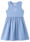 Brandili - Vestido Infantil Menina em Ribana Verde - variação: Azul