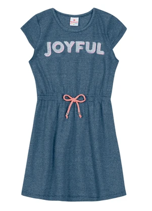 Brandili - Vestido Infantil Menina em Ribana Cinza - BRANDILI
