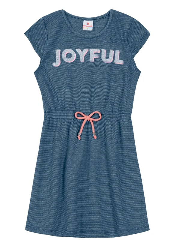 Brandili - Vestido Infantil Menina em Ribana Cinza 2