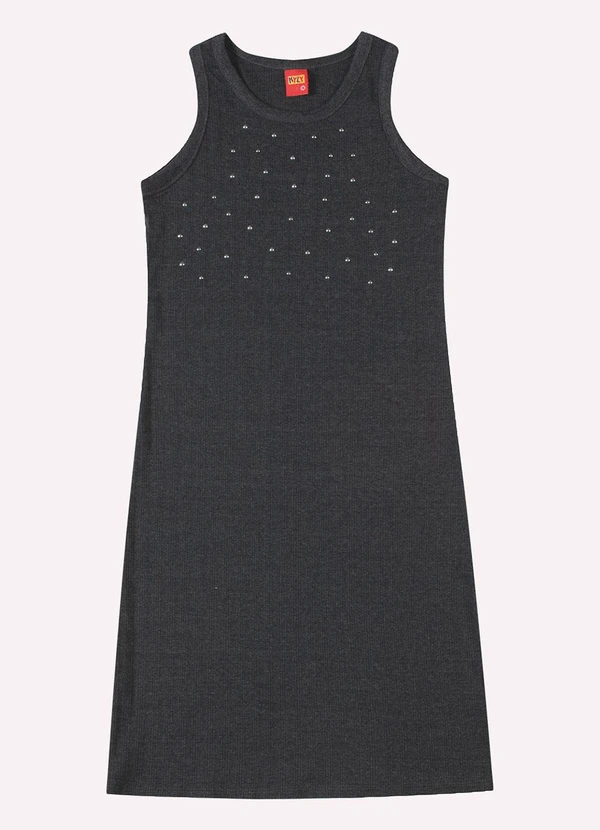 Kyly - Vestido Infantil Menina em Ribana Cinza 3
