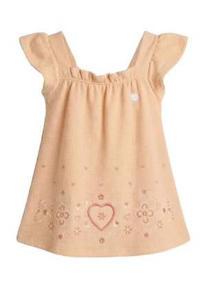 Mundi - Vestido Infantil Menina em Ribana Rosa - MUNDI