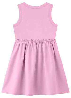 Brandili - Vestido Infantil Menina em Ribana Rosa - BRANDILI