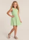 Brandili - Vestido Infantil Menina em Ribana Verde - variação: Verde