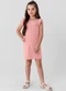 Brandili Mundi - Vestido Infantil Menina em Tricô  Natural - variação: Rosa