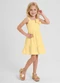 Mundi - Vestido Infantil Menina em Tricoline Amarelo - variação: Amarelo