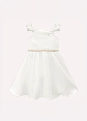 Milon - Vestido Infantil Menina em TricolineBege - MILON