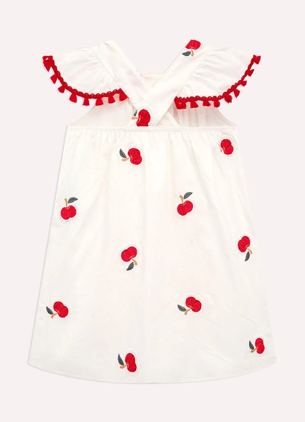 Nanai - Vestido Infantil Menina em Tricoline Off White 4