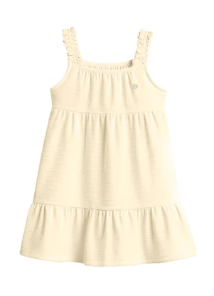 Mundi - Vestido Infantil Menina em Tricot Bege - MUNDI