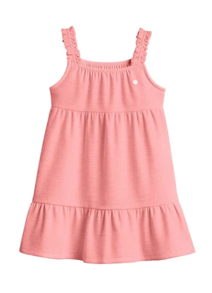 Brandili - Vestido Infantil Menina em Tricot Rosa - BRANDILI