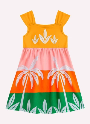 Nanai - Vestido Infantil Menina Estampa Amarelo - NANAI