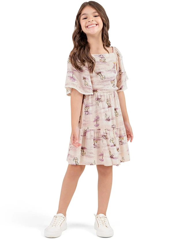 Colorittá - Vestido Infantil Menina Estampa Colorittá Rosa 1