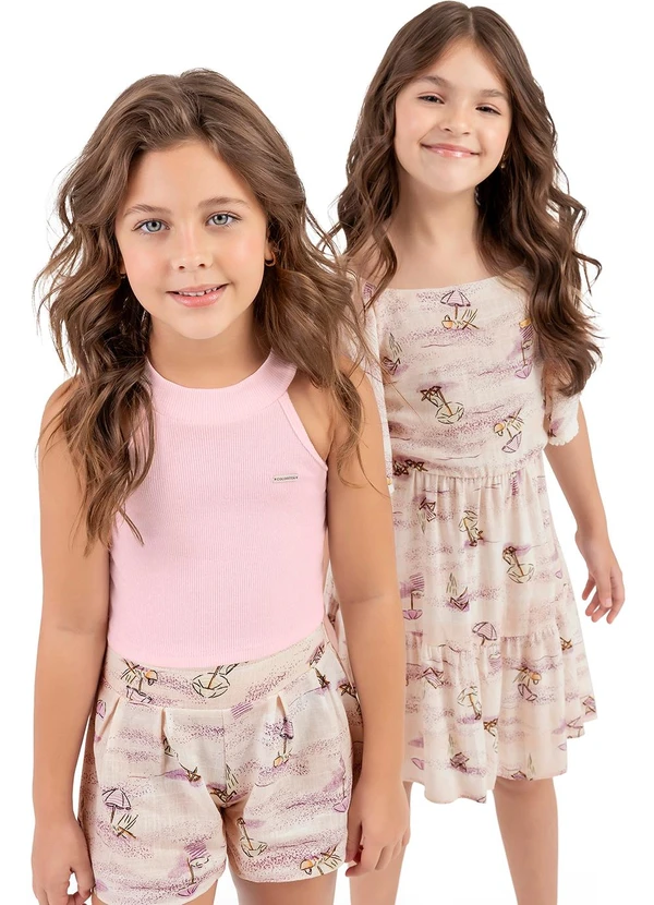 Colorittá - Vestido Infantil Menina Estampa Colorittá Rosa 2