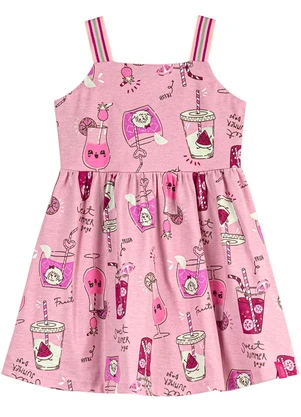 Elian - Vestido Infantil Menina Estampa Fresh Rosa - ELIAN
