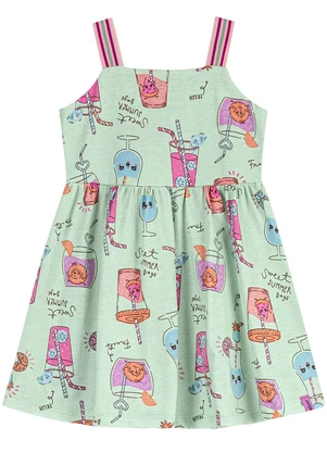 Elian - Vestido Infantil Menina Estampa Fresh Verde - ELIAN