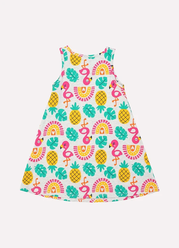 Kyly - Vestido Infantil Menina Estampa Frutas Cinza 3