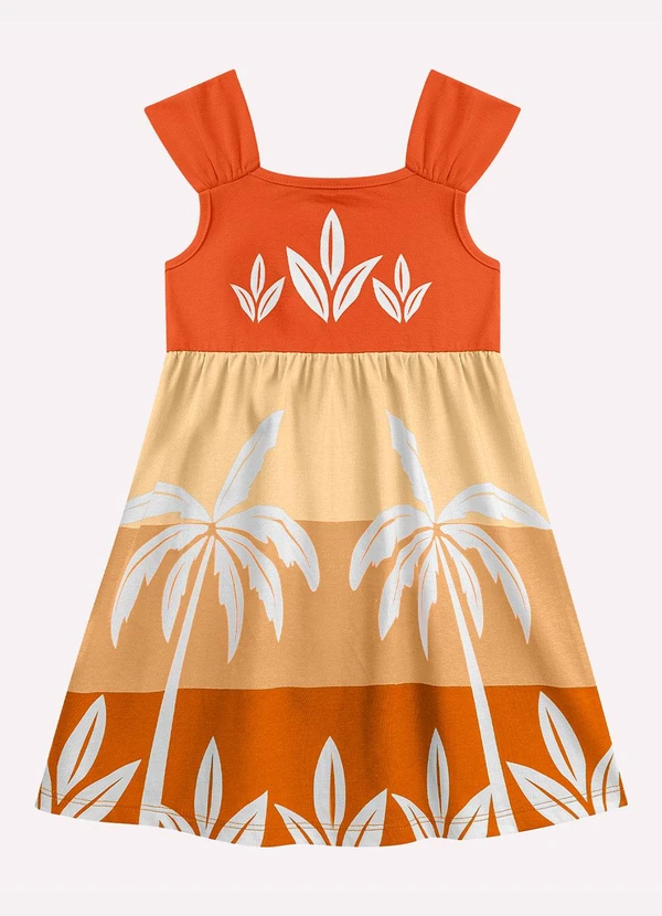 Nanai - Vestido Infantil Menina Estampa Laranja 3