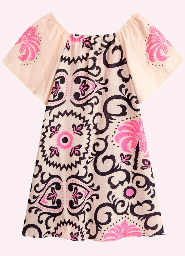 Nanai - Vestido Infantil Menina Estampa Nanai Bege 3