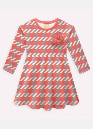 Milon - Vestido Infantil Menina Estampa Rosa - MILON