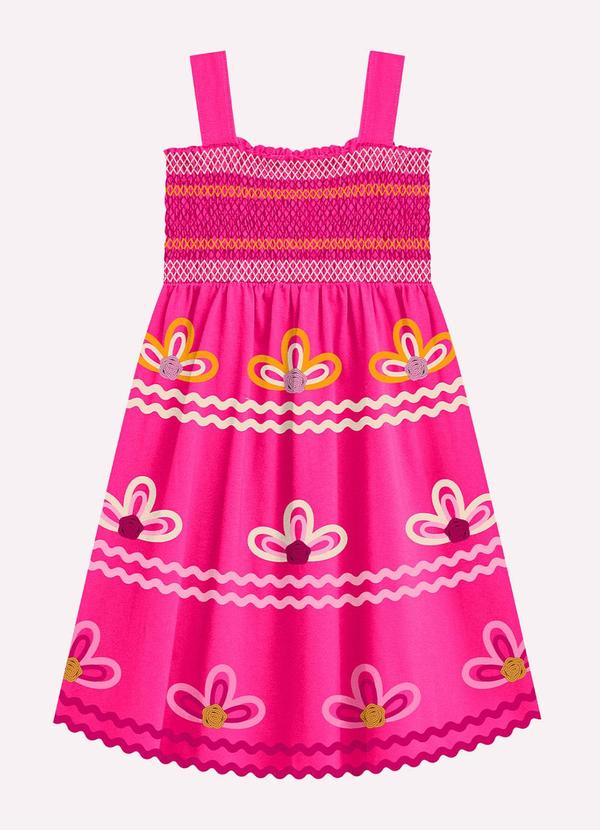 Nanai - Vestido Infantil Menina Estampa Rosa 1