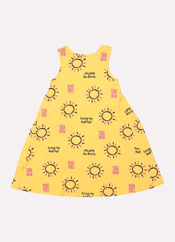 Kyly - Vestido Infantil Menina Estampado Amarelo 3