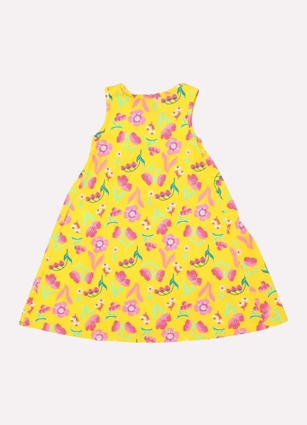 Kyly - Vestido Infantil Menina Estampado Amarelo 3