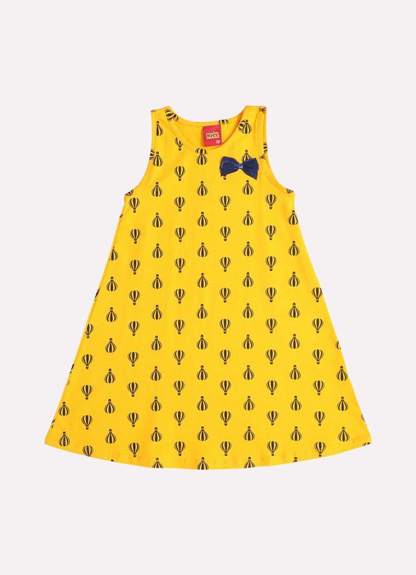 Kyly - Vestido Infantil Menina Estampado Amarelo 2