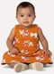 Kyly - Vestido Infantil Menina Estampado Branco - variação: Laranja