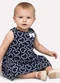 Kyly - Vestido Infantil Menina Estampado Rosa - variação: Azul Marinho