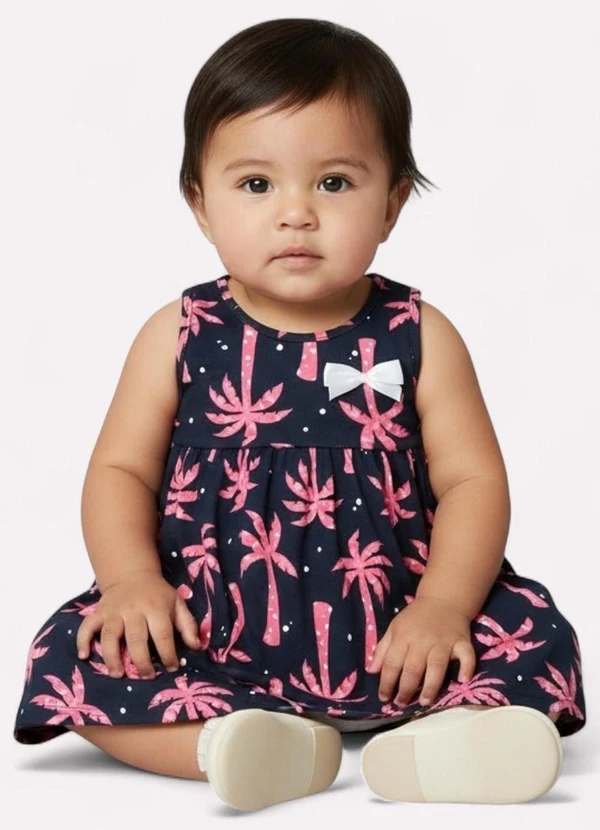 Kyly - Vestido Infantil Menina Estampado Azul Marinho