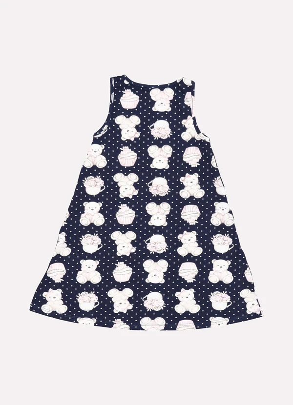 Kyly - Vestido Infantil Menina Estampado Azul 3