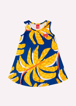 Kyly - Vestido Infantil Menina Estampado Azul - KYLY