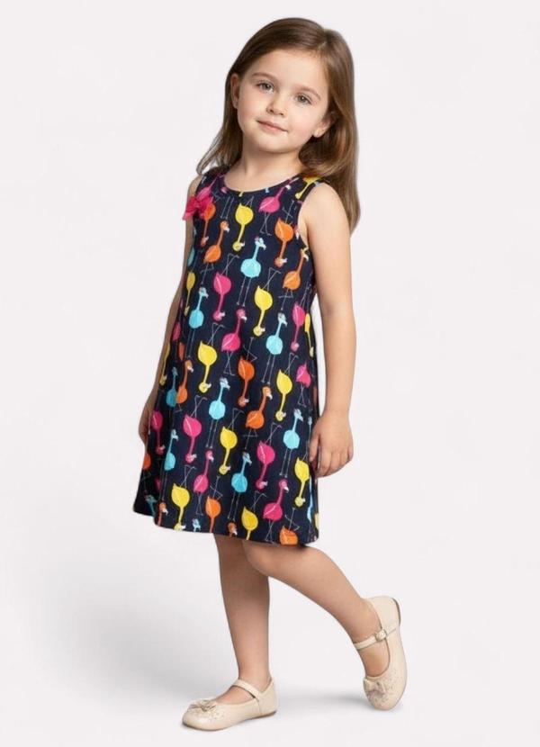 Kyly - Vestido Infantil Menina Estampado Azul 2